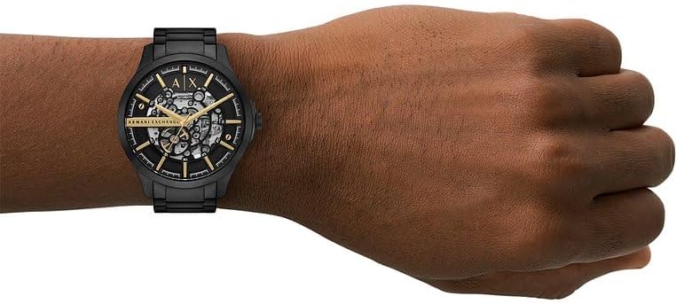 Armani Exchange Watch for Men, Automatic Movement and 46mm Case Size with Stainless Steel, Leather or Silicone Strap thumbnail 5