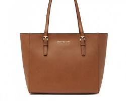 Michael Kors Jet Sest Travel Medium Double Pocket Tote (Luggage)