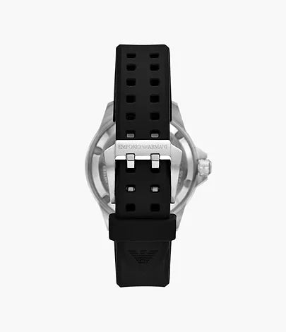 Emporio Armani Sea Explorer Automatic Black Silicone Watch thumbnail 3