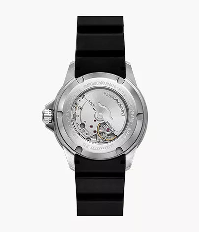 Emporio Armani Sea Explorer Automatic Black Silicone Watch thumbnail 6