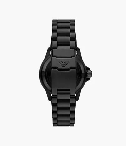 Emporio Armani Sea Explorer Automatic Black Stainless Steel Watch Alternate