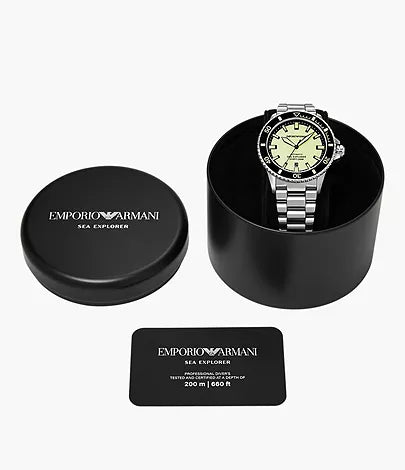 Emporio Armani Sea Explorer Automatic Stainless Steel Watch thumbnail 5