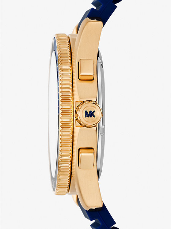 Michael Kors Oversized Maritime Gold-Tone and Silicone Watch Alternate